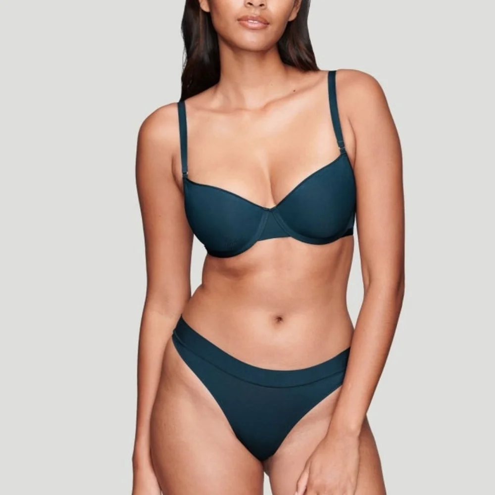 CUUP The Demi T-Shirt - Spacer Sz 44C Teal Underwire Bra New WL296 - Picture 2 of 10